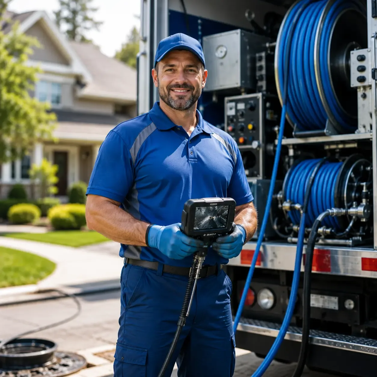Local outdoor drain cleaning specialists in Rapid City, MI
